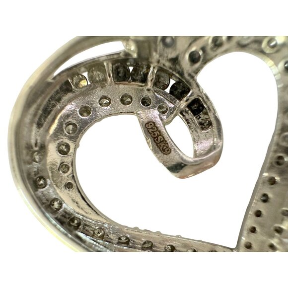 Stunning 1 Ct Natural Diamond Heart Shaped Pendant with Chain - Picture 8 of 16